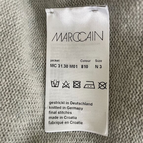 Cozy Marc Cain Long Belted Cardigan Sweater Wool/Cashmere Blend-Size 8 - Picture 5 of 10